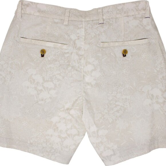 Lords of Harlech NWT Shorts Lux Paisley Floral - Pumice - Picture 4 of 5